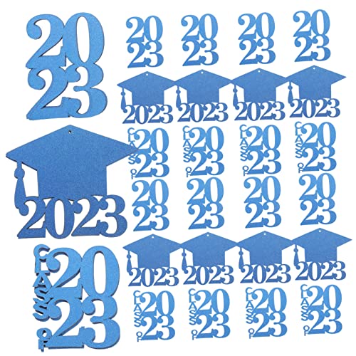 FUTUREORYY 30 Stück Abschlussfeier Dekorationen Tags Glitzernde für Tischmittelstücke und Feierliche Anlässe Abschluss Party Zubehör mit Jute Schnur Sicheres Geruchloses Material von FUTUREORYY