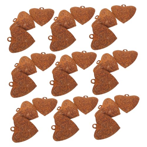 FUTUREORYY 30 Stück Teiliges Rostige Metall-herzglocken Dekorative Weihnachtsbaum-Ornamente aus Langlebigem Eisen Vielseitige Rustikale Deko für Tür Wand und Bastelprojekte Nostalgischer von FUTUREORYY