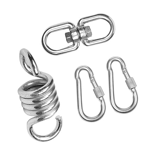 FUTUREORYY 4 STÜCKE Teiliges Hoisting Hardware Edelstahl Aufhängung Zubehör mit Drehhaken und Karabinern für Hängesessel Schaukel Sandsack und Hängematten Befestigung von FUTUREORYY