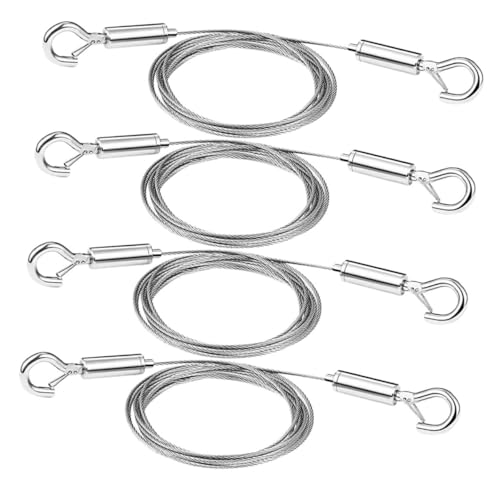 FUTUREORYY 4 Stck Teiliges Verstellbares Edelstahl drahtseil mit Haken Heavy Duty Aufhängeseil für Bilderrahmen Spiegel Lampen Rostfrei Einfache Montage Stabile Lastenaufhängung FUTUREORYY 4 Stck Teiliges Verstellbares Edelstahl drahtseil mit Haken Heavy Duty Aufhängeseil für Bilderrahmen Spiegel Lampen Rostfrei Einfache Montage Stabile Lastenaufhängung von FUTUREORYY