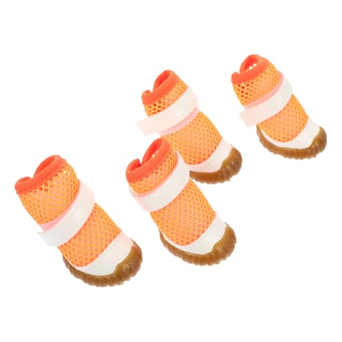 FUTUREORYY 4 Stück Atmungsaktive Verschleißfeste Hundeschuhe Leichte Tragbare Hundestiefel für Kleine Hunde Komfortabel Sicher und Einfach Anzuziehen für Outdoor Indoor aktivitäten FUTUREORYY 4 Stück Atmungsaktive Verschleißfeste Hundeschuhe Leichte Tragbare Hundestiefel für Kleine Hunde Komfortabel Sicher und Einfach Anzuziehen für Outdoor Indoor aktivitäten von FUTUREORYY