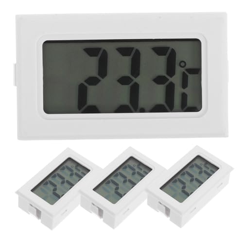 FUTUREORYY 4 Stück Digitales Mini-thermometer Hygrometerfunktion Präziser Temperatur Feuchtigkeitsmonitor für Auto Aquarium Gewächshaus und Innenräume Klarer Lcd-bildschirm Tragbar und von FUTUREORYY