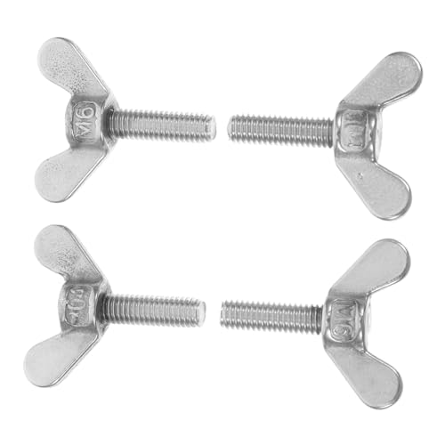 FUTUREORYY 4 Stück Edelstahl Flügelschrauben Robuste Schraubmuttern Wetterfest Stabile Befestigung Für Fahnenmast Möbel Maschinen Zubehör von FUTUREORYY