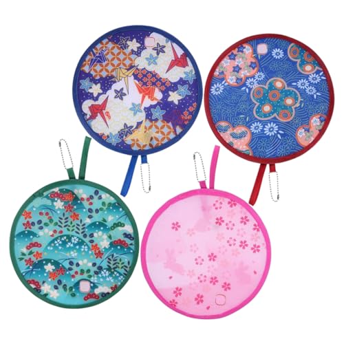 FUTUREORYY 4 Stück Faltbare Runde Handfächer Leichte Bunte Fächer mit Cartoon Motiven Tragbar für Sommerkühlung Hochzeitsfeiern Reisen und Dekorative Anlässe FUTUREORYY 4 Stück Faltbare Runde Handfächer Leichte Bunte Fächer mit Cartoon Motiven Tragbar für Sommerkühlung Hochzeitsfeiern Reisen und Dekorative Anlässe von FUTUREORYY