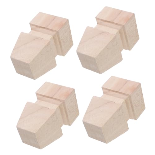 FUTUREORYY 4 Stück Kleine Robuste Möbelbeine aus Massivem Holz Hohe Naturbelassene Sofafüße und Ersatzbeine für Tische Schränke Betten Vielseitig Anpassbar für DIY und Verschiedene von FUTUREORYY