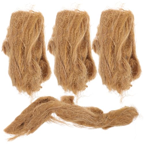 FUTUREORYY 4 Stück Natürlicher Feuerstarter aus Jute für Outdoor Camping Survival Langlebiges Leichtes Zündmaterial für Gartenfeuer Grill und Wanderungen Nachhaltiges Überlebens von FUTUREORYY