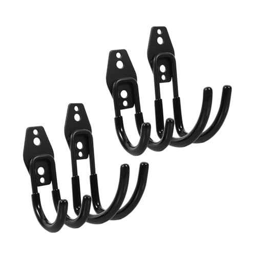 FUTUREORYY 4 Stück Robuster Garagenhaken Schwerlast Metall Lagerhaken für Wand und Decke Vielseitiger Werkzeug Gartenhelfer Organizer Platzsparend für Leitern Fahrräder Gartengeräte und von FUTUREORYY