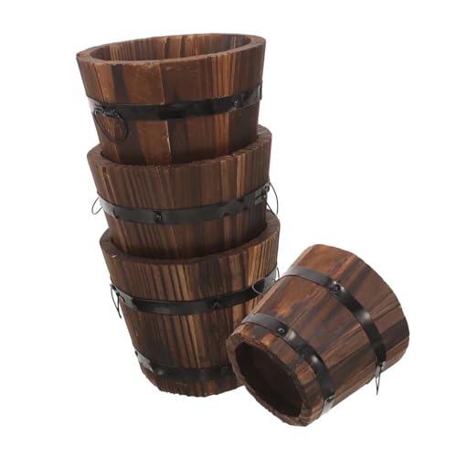 FUTUREORYY 4 Stück Rustikale Natur Blumentöpfe Kleine Wiederverwendbare Pflanzgefäße mit Drainage Leicht Langlebig für Sukkulenten Zimmerpflanzen Garten und Hydroponik Indoor Outdoor FUTUREORYY 4 Stück Rustikale Natur Blumentöpfe Kleine Wiederverwendbare Pflanzgefäße mit Drainage Leicht Langlebig für Sukkulenten Zimmerpflanzen Garten und Hydroponik Indoor Outdoor von FUTUREORYY