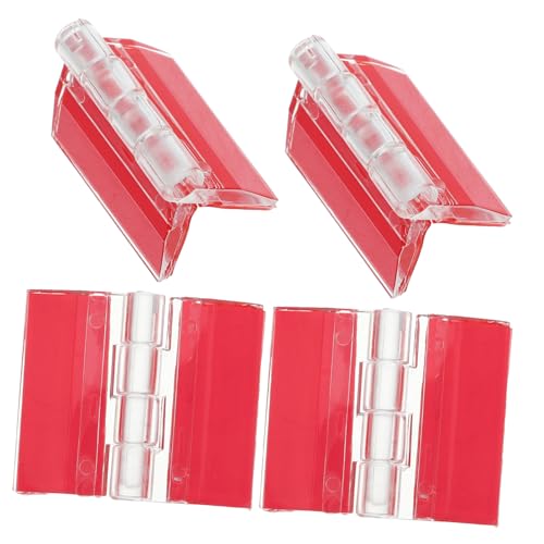 FUTUREORYY 4 Stück Selbstklebende Acrylscharniere Flexible Transparente Klappscharniere für Schrank DIY Bastelprojekte Vielseitige Ersatzscharniere ohne Schrauben von FUTUREORYY