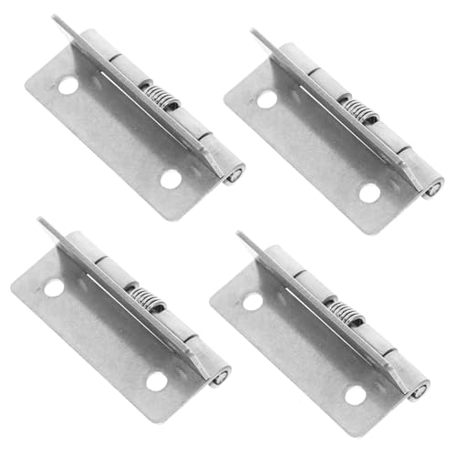 FUTUREORYY 4 Stück Teiliges Edelstahl Feder-selbstschließendes Türscharnier mit Geräuschdämpfung Korrosionsbeständig Hohe Tragkraft Automatische Rückstellung für Türen und Fenster im Wohn von FUTUREORYY