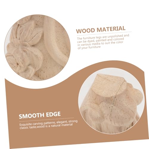 FUTUREORYY 4 Stück Teiliges Geschnitzte Holzfüße aus Gummibaum Stabile Möbelfüße für Sofa Couchtisch Tv Schrank und Badezimmermöbel Europäischer Stil Langlebig und Praktisch FUTUREORYY 4 Stück Teiliges Geschnitzte Holzfüße aus Gummibaum Stabile Möbelfüße für Sofa Couchtisch Tv Schrank und Badezimmermöbel Europäischer Stil Langlebig und Praktisch von FUTUREORYY
