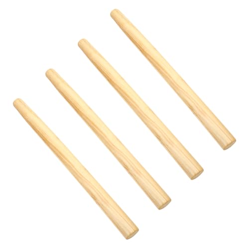 FUTUREORYY 4 Stück Teiliges Holzstiele aus Hartholz Ergonomische Ersatzgriffe für Gartengeräte Schaufel Hacke und Komfortabel rutschfest Robust und Leicht zu Montieren von FUTUREORYY