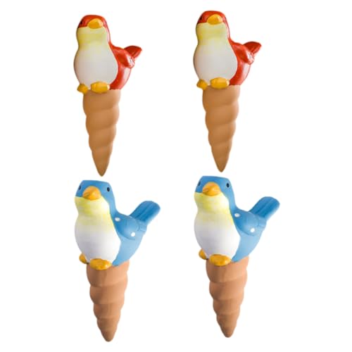 FUTUREORYY 4 Stück Teiliges Keramik Bewässerungskegel für Zimmerpflanzen Selbstbewässerungssystem mit Spike Spitze Automatische Tropfbewässerung für Blumentöpfe und Kübelpflanzen von FUTUREORYY