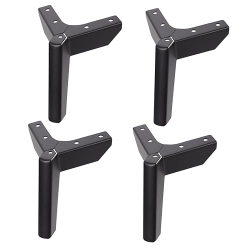 FUTUREORYY 4 Stück Teiliges Metall Möbelfüße Y Förmig Möbelbeine aus Robustem Eisen für Sofa Schrank Tv Badmöbel Stabile Langlebige Unterstützung Moderne Möbelbeine in Schwarz von FUTUREORYY