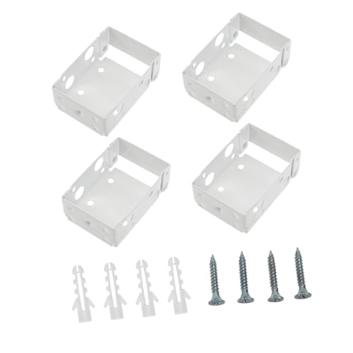 FUTUREORYY 4 Stück Teiliges Metallhalterungs für Rollos Weiße Jalousienmontage Robuste Vorhangstangenhalter Installieren Platzsparend Passend für Lamellenfensterjalousien FUTUREORYY 4 Stück Teiliges Metallhalterungs für Rollos Weiße Jalousienmontage Robuste Vorhangstangenhalter Installieren Platzsparend Passend für Lamellenfensterjalousien von FUTUREORYY
