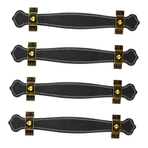 FUTUREORYY 4 Stück Teiliges Pu Kunststoff Schubladengriffe Weiche Strapazierfähige Schrankgriffe für Küchen Kleiderschränke Modernes Design Einfache Montage Langlebige Möbelgriffe von FUTUREORYY