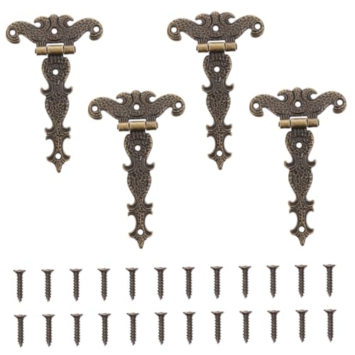 FUTUREORYY 4 Stück Teiliges Retro Zinklegierung Scharniere für Möbel und Türen Rostfreie Langlebige Beschläge Einfach zu Montierende Home Hinges für Schränke und Holztüren FUTUREORYY 4 Stück Teiliges Retro Zinklegierung Scharniere für Möbel und Türen Rostfreie Langlebige Beschläge Einfach zu Montierende Home Hinges für Schränke und Holztüren von FUTUREORYY
