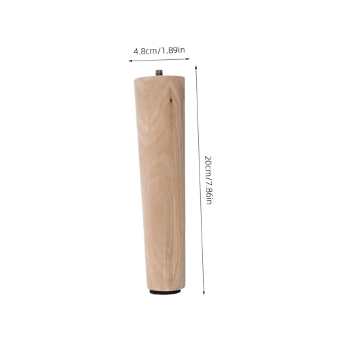 FUTUREORYY 4 Stück Teiliges Set Möbelbeine aus Massivem Holz Vielseitige Tisch Stuhlbeine Stabile Sofabeine Möbelfüße für Kommode Couch und Tv Schrank Hohe Holzfüße von FUTUREORYY