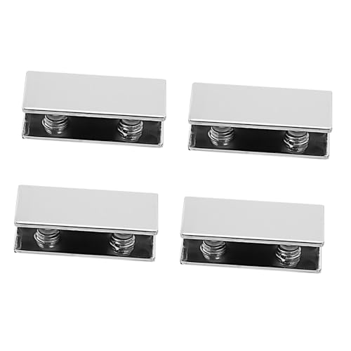 FUTUREORYY 4 Stück Teiliges Verstellbare Glasclips aus Zinklegierung für Glasstärke Robuste Metallklemme mit Gummischicht Langlebige Glashalterung für Glasplatten und Regalböden FUTUREORYY 4 Stück Teiliges Verstellbare Glasclips aus Zinklegierung für Glasstärke Robuste Metallklemme mit Gummischicht Langlebige Glashalterung für Glasplatten und Regalböden von FUTUREORYY