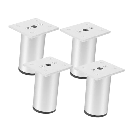 FUTUREORYY 4 Stück Teiliges Verstellbares Möbelbein Aluminiumlegierung Hohe Stabile Möbelstützfüße für Schränke Sofas und Tische Langlebig und rutschfest Silberfarben von FUTUREORYY