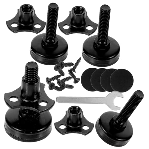 FUTUREORYY 4 Stück Teiliges Verstellbares Möbelfuß mit Nut und Schrauben Robuste Höhenverstellbare Nivellierfüße mit Filzpads Kratzschützend Inklusive Schraubenschlüssel für Zufällige Farbe FUTUREORYY 4 Stück Teiliges Verstellbares Möbelfuß mit Nut und Schrauben Robuste Höhenverstellbare Nivellierfüße mit Filzpads Kratzschützend Inklusive Schraubenschlüssel für Zufällige Farbe von FUTUREORYY