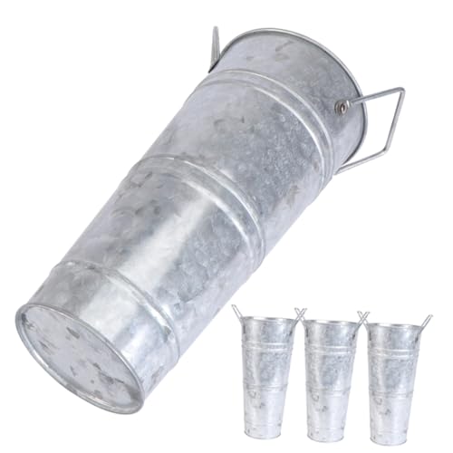 FUTUREORYY 4 Stück Vintage Metall blumentopf Griffen Verzinkte Eisen blumeneimer für Blumenarrangements Rustikaler Deko Eimer für Garten Balkon Tisch und Innenbereich Vielseitig als FUTUREORYY 4 Stück Vintage Metall blumentopf Griffen Verzinkte Eisen blumeneimer für Blumenarrangements Rustikaler Deko Eimer für Garten Balkon Tisch und Innenbereich Vielseitig als von FUTUREORYY