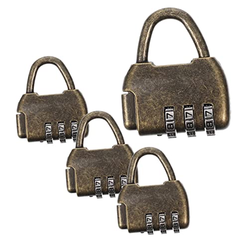 FUTUREORYY 4 Stück Vintage Zahlenschloss Vorhängeschloss mit Zahlenkombination Antikes Design Sicheres Kombinationsschloss für Schmuck und Aufbewahrungsboxen im Chinesischen Stil FUTUREORYY 4 Stück Vintage Zahlenschloss Vorhängeschloss mit Zahlenkombination Antikes Design Sicheres Kombinationsschloss für Schmuck und Aufbewahrungsboxen im Chinesischen Stil von FUTUREORYY