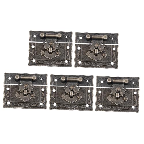 FUTUREORYY 5 Sätze Retro Metallverschluss Buckle für Schmuckschatullen und Holzboxen Zinklegierung Kistenverschluss für Schränke Kommoden Vielseitig Einsetzbar von FUTUREORYY