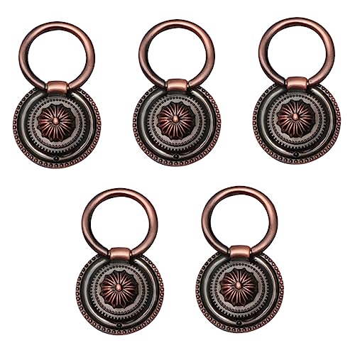 FUTUREORYY 5 Stück Runde Vintage Möbelgriffe Rot Bronze Durchmesser Antike Schubladengriffe für Schränke Kommoden und Kleiderschränke Dekorativ und Vielseitig Einsetzbar von FUTUREORYY