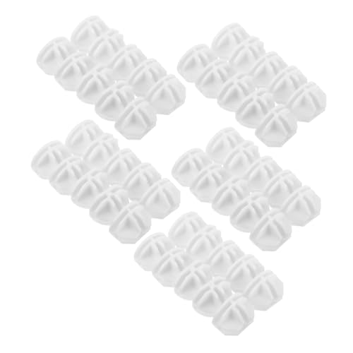 FUTUREORYY 50 Stück Halbrunde Kunststoff Cube Verbinder für flexiblen Drahtwürfel Organizer Vielseitige Aufbewahrungsclips für Drahtregale Einfach Montierbar und Kompatibel mit Drahtgitter von FUTUREORYY