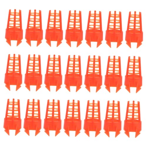 FUTUREORYY 50 Stück Langlebige Bienenkönigin Schutzkäfige mit Stacheln Bienenzucht Transport und Isolationskäfige für Praktisches Zubehör zur Königinnenzucht Orange von FUTUREORYY