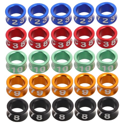 FUTUREORYY 50 Stück Teiliges Geschlossener Papageien-beinringe aus Farbigem für Präzise Geflügel Vogelidentifikation Geeignet für Jungvögel Nymphensittiche Agaporniden und Zuchtbetriebe von FUTUREORYY