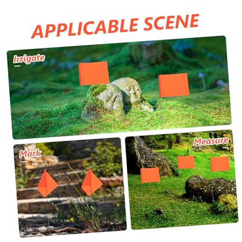 FUTUREORYY 50 Stück Teiliges Markierungsflaggen mit Robusten PVC Fahnen und Stahlstangen für Gartenbewässerung Rasenmarkierung Vermessung Bauarbeiten und Haustierbegrenzung Wetterbeständig von FUTUREORYY