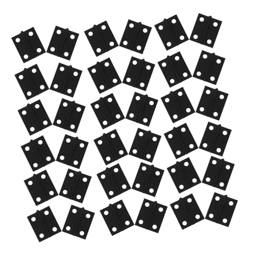 FUTUREORYY 50 Stück Teiliges Mini-scharnier Schwarz Kleine Metallscharniere für Schmuckkästchen Holzboxen Modellbau und DIY Bastelprojekte Vintage Dekorative Scharniere Robust und Einfach zu von FUTUREORYY