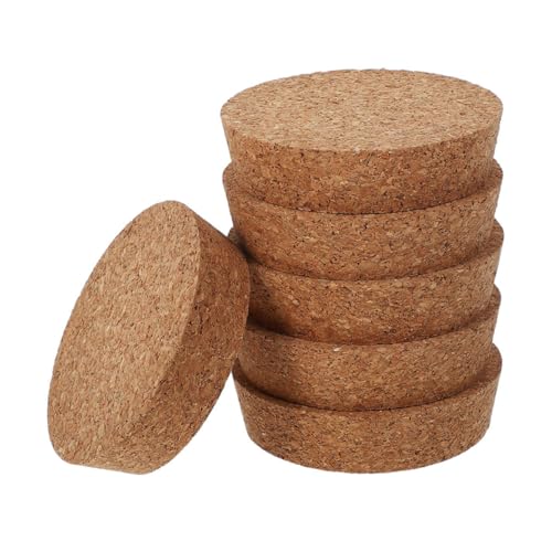 FUTUREORYY 6 Stück 6 teiliges konisches Korkdeckel Set für hydroponische Blumenvasen dicht schließend wiederverwendbar Glatte runde Form geeignet für kleine Flaschen und Terrarien von FUTUREORYY