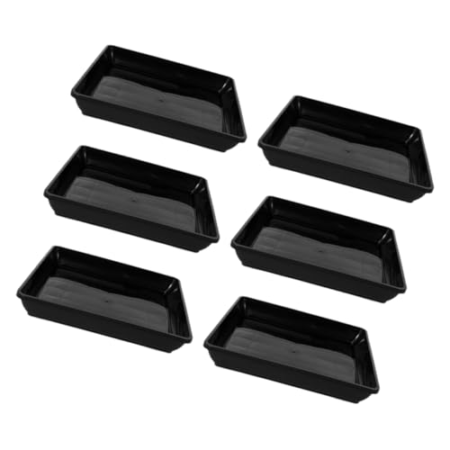 FUTUREORYY 6 Stück Quadratische Pflanzuntersetzer Robuste Kunststofftropfschalen für Blumentöpfe Wasserauffangtrays für und Außenbereich für Sukkulenten und Pflanzenpflege von FUTUREORYY