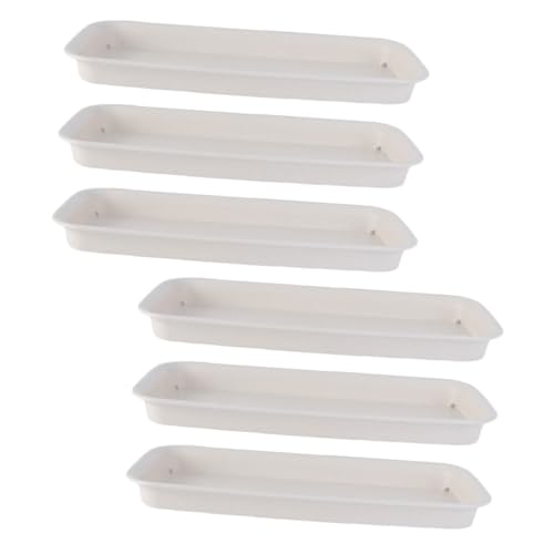 FUTUREORYY 6 Stück Rechteckige Pflanzentopf untersetzer aus Robustem Kunststoff Wasserfeste Blumentopf auffangschalen mit Rutschfester Unterseite für Balkon und Garten Beige FUTUREORYY 6 Stück Rechteckige Pflanzentopf untersetzer aus Robustem Kunststoff Wasserfeste Blumentopf auffangschalen mit Rutschfester Unterseite für Balkon und Garten Beige von FUTUREORYY