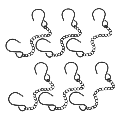 FUTUREORYY 6 Stück Robuste Türschild Hängerkette aus Eisen Teiliges mit S Haken Kleine Schwarze Dekoketten zum Aufhängen von Schildern Pflanzgefäßen und Windspielen für Innen und von FUTUREORYY