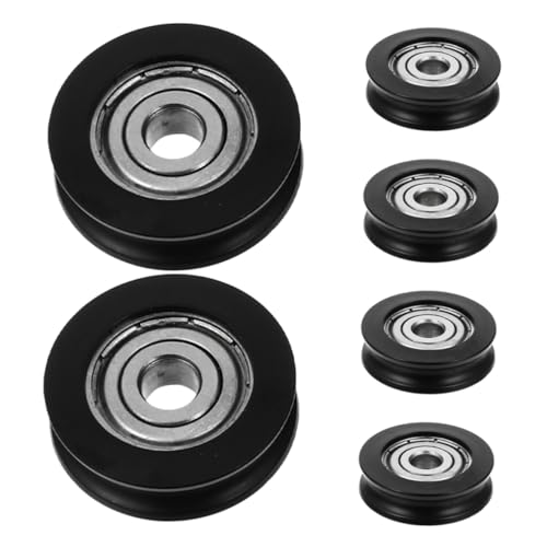 FUTUREORYY 6 Stück Schiebetürrollen aus Nylonbeschichtetem Aluminiumlegierung Langlebige Geräuscharme Umlenkrollen für Kleiderschrank und Möbel Schiebetüren Reibungslose Stabile Funktion von FUTUREORYY