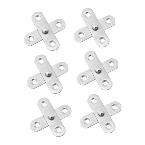 FUTUREORYY 6 Stück Teiliges Edelstahl Drehbares Verstecktes Tür Fenster pivot scharniere Langlebig Korrosionsbeständig Einfache Montage Geeignet für Wohnräume Schlafzimmer und Drehtüren von FUTUREORYY