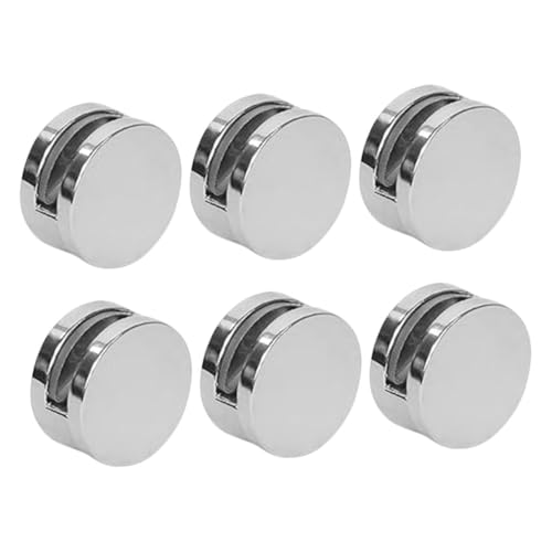 FUTUREORYY 6 Stück Teiliges Spiegelhalter aus Robustem Glasclip für Badspiegel Schützende Glasklammern zur Wandmontage Multifunktionale Halterungen für Glasregale Einfache Installation von FUTUREORYY