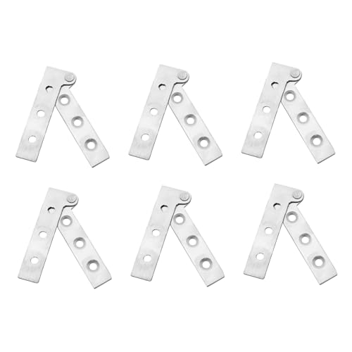 FUTUREORYY 6 Stück Verdecktes Edelstahl Türscharnier Drehbar und Versteckte Klappscharnier für Fenster und Zimmertüren Leicht Montierbar Multifunktional für Haus und Möbel von FUTUREORYY