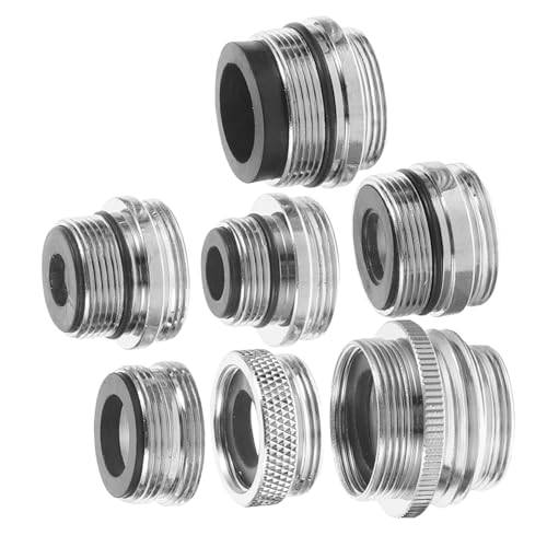 FUTUREORYY 7 Stück Teiliges Wasserhahn Adapter Kupfer mit Männlichem und Weiblichem Gewinde und Korrosionsbeständig Multifunktional für Küchenarmatur Gartenschlauch und FUTUREORYY 7 Stück Teiliges Wasserhahn Adapter Kupfer mit Männlichem und Weiblichem Gewinde und Korrosionsbeständig Multifunktional für Küchenarmatur Gartenschlauch und von FUTUREORYY