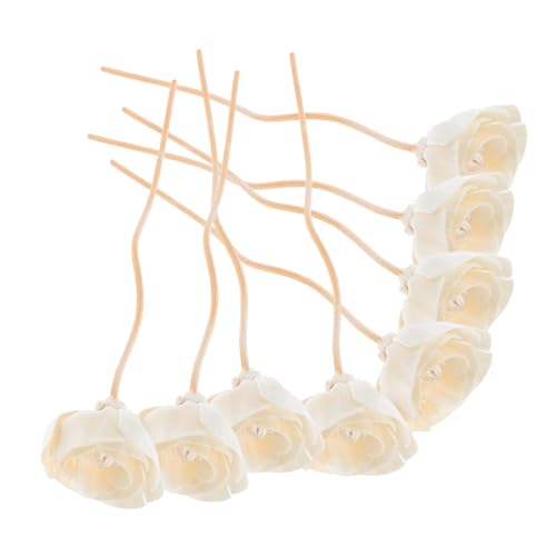 FUTUREORYY 8 Stück Teiliges Rattan Aromatherapie Stäbchen mit Blumen Design Diffuser Rattans für Raumduft Schnelle Duftabsorption Natürliche Aromaverteilung Passend für Duftöl diffusoren von FUTUREORYY