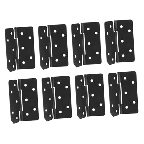 FUTUREORYY 8 Stück Teiliges Schwarze Faltbare Eisenscharniere für Möbelklapptische Robuste Stützbeschläge für Küchen Wohnzimmer und Flexible Raumgestaltung von FUTUREORYY