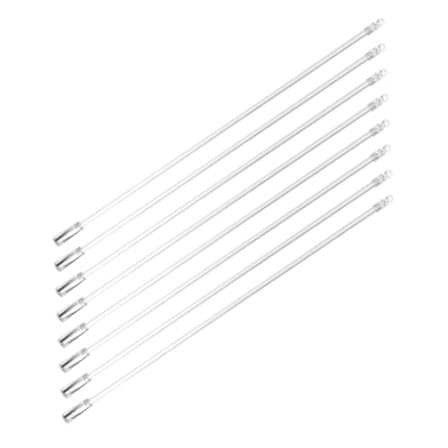 FUTUREORYY 8 Stück Teiliges Transparente Jalousienstab mit Haken und Griff Ersatzstab für Lamellenjalousien Präzise Lichtregulierung Stilvoller Gardinenstab für Wohnzimmer und Schlafzimmer von FUTUREORYY