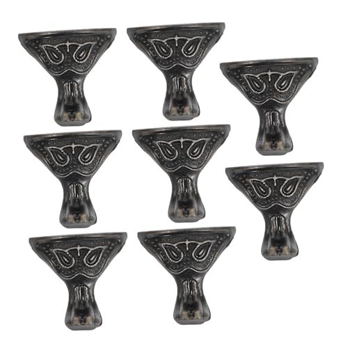 FUTUREORYY 8 Stück Teiliges Zinc-Legierung Möbelbeine mit Retro Tiergesicht Design Stabile Schmuck Geschenkbox Füße Metall Eckschutz für Vintage Dekoration und Handwerksprojekte von FUTUREORYY