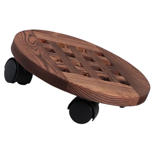 FUTUREORYY Blumentopf Untersetzer mit Runder Pflanzentopf Roller aus Robustem Material mit Drehbaren Rädern Mobiler Pflanzenständer für Garten Terrasse und Innenbereich Langlebig und von FUTUREORYY