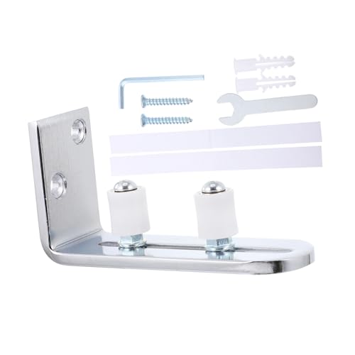 FUTUREORYY Bodenführung Schiebetür Führungsrolle mit Lager Wandmontage Doppelrad Türstopper für Glattes und Kratzfreies Gleiten Einfache Installation ohne Bodenausschnitt Langlebig und von FUTUREORYY