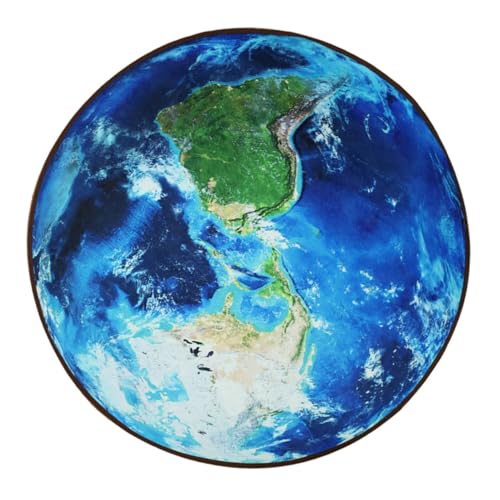 FUTUREORYY Bodenschutzmatte Bürostuhl Rund rutschfest mit Erde Motiv Schutzmatte für Hartböden Vielseitig für Büro Gaming und Zuhause Flexibel Rollbar und Strapazierfähig von FUTUREORYY